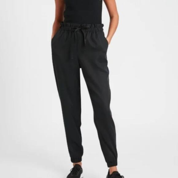 Banana Republic Tencel Paper Bag Jogger High Rise Pants Small Lyocell Loungewear - Picture 1 of 7